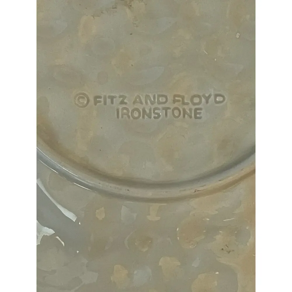 Fitz & Floyd Ironstone VTG Purple Grape Cluster Leaf Decorative Plate